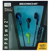 Scosche HP65MD2 Chameleon Earbuds with tapLINE II Remote and Mic (Dark)