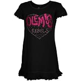 NCAA Mississippi Rebels Preschool Girls Black Glitter Heart Logo Dress (6X)