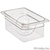 Camwear Food Pan Fourth Size - 4'' Deep Clear
