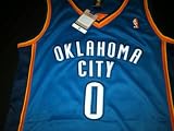 Authentic Russell Westbrook Adidas Oklahoma City Thunder Blue Road Jersey Size 54