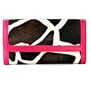 Pink Giraffe Print Clutch Wallet with Checkbook Holder in Choice of Trim Colors