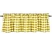 lovemyfabric Poly Cotton Gingham Checkered Plaid Design Kitchen Curtain Valance Window Treatment-Yellow