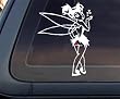 Tinkerbell Kiss My Ass w/ RED Lip Car Decal / Sticker