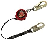 Miller PFL-7-Z7/9FT Scorpion 9-Foot Personal Fall Limiter with Locking Snap Hook and Swivel Shackle, Red