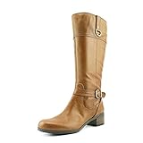 Bandolino Womens Chamber Wide Calf Riding Boot ,Cognac Leather,6 M US