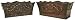 Renaissance Metal Planter with Liner (Set of 2)