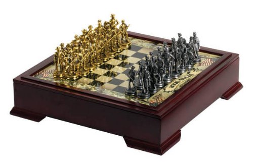 Lead Alloy Civil War Chess Set