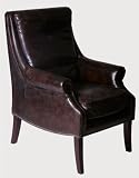 Zoom Produkt-Bild: Echtleder Design Vintage Designsessel Columbus Ledersessel Antik NEU braun Unikat