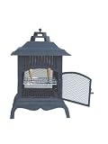 Well Traveled CICP Pagoda Cast Iron Chiminea, Pewter