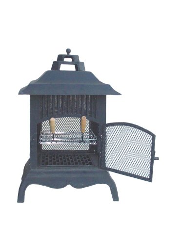 Well Traveled CICP Pagoda Cast Iron Chiminea, Pewter