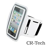 【CR-Techオリジナル】iPhone4/4S/3G/3GS/iPod touch対応 スポーツ アームバンド（ホワイト）