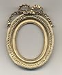 Dollhouse Miniature Oval Picture Frame in Gold