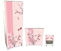 Pink Floral Design Childrens/Kids White Bedroom Furniture Sets