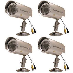 CIB CUC8795-4 Four 600TVL Outdoor CCD Bullet Infrared Day Night Security Camera w/ Sony Sensor