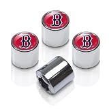 Boston Red Sox Chrome Tire Stem Valve Caps