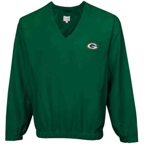 Cutter & Buck Green Bay Packers Mens Astute Pullover Windshirt - Green (Large)