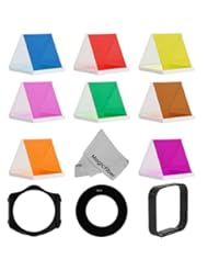 Photography: 52MM Essential Square Color Filter Set Compatible with Cokin P Series for Nikon D5200 D5100 D5000 D3300 D3200 D3100 D3000 D7100 D7000 - Includes: Blue, Coffee, Orange, Pink, Purple, Red, Yellow Square Color Filters + 52MM Adapter Ring + Square Filter Holder + Square Lens Hood + MagicFiber Microfiber Lens Cleaning Cloth - Goja
