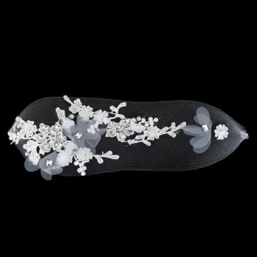 DatConShop(TM) Wedding Bridal Lace Mesh Rhinestone Flower Hair Band Headband Headpiece Veil
