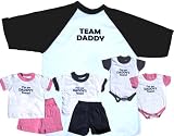 Unique Gift for Dad - The Team Daddy Baseball Shirts, Kids Playwear Sets, and Baby Onesie; Great Coordinating Graphics