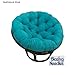 Microsuede Papasan Cushion / Floor Pillow / Pet Bed, 48 Inch Teal Aqua Blue, Compare to Bean Bag Chairs, Gaming Chairs