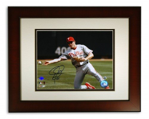 Buy Chase Utley Framed Autographed Hand Signed Philadelphia Phillies 8x10 Photo by No manufacturer now!