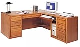 IMAGE OF Contemporary Desk with Right Return (Rich Golden Oak Finish) (68.2