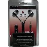 Professional Cable Zipper Style Earbuds - Stealth Black Color ~ Professional Cable