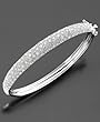 Sterling Silver Cubic Zirconia Pave Bangle Bracelet (1-3/4 ct. t.w.)