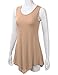 Doublju Womens Sleeveless Comfy Tunic Tank Top with Various Hem