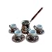 Turkish coffee set for four - copper with porcelain inserts