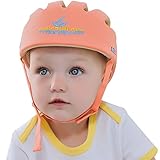 CREDIBLE　ベビー・幼児 用 可愛い 洗える スポンジ ヘルメット 綿100％ オリジナルバッグ付 (オレンジ)