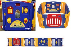 Buy Low Price iBuySource Baby Playcenter Playpen 4 Panel w/ Barrier PTJBWL