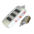 APM Boitier Peritel 3 Prises Switchbales Boitier Silver / Gold