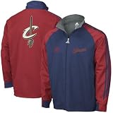 NBA adidas Cleveland Cavaliers Navy Blue-Wine Midweight Full Zip Jacket (X-Large)