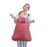 ベビーキャリアカバー ベビーウォーマー ベビーカー ウィンター　防寒 はっ水　抱っこ紐 ベビーフード付きパーカー　秋冬お出かけ用 選べる3色　裏ボア 防寒カバー (66×63cm, ピンク)