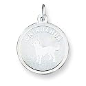 Sterling Silver Chihuahua Disc Charm with 20 inch Sterling Silver Chain