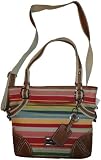 Women's Etienne Aigner Purse Handbag Hyannis Collection Multi Striped