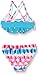 Freestyle Girls' 2pc Laser Flounce Swimsuit