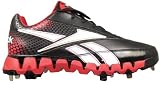 Reebok J82784 Pro Cooperstown Low Zig Men's Baseball Cleats (Black/Red)