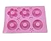 yueton 6 Cavity Silicone Donut Pan Tray with Heart and Star Mold, Doughnut Maker, DIY Baking Tool Biscuit Cookie Cake Chocolate Mold