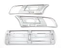 Abdeckungen für Lüftungsgitter, 4teiliges Set, passend für 5er BMW E39. Ausführung: Chrom.