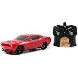 Jada Toys 2015 Dodge Challenger Hellcat BTM Radio Control Vehicle, 7.5"