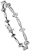 14k White Gold (8 mm wide) 7 Tennis Bracelet, w/ 40 Round Brilliant Diamonds; Total Carat Weight: 2.00; Clarity: SI; Color: H-I