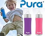 <br/>哺乳瓶 ステンレス Pura kiki 325ml オレンジ
