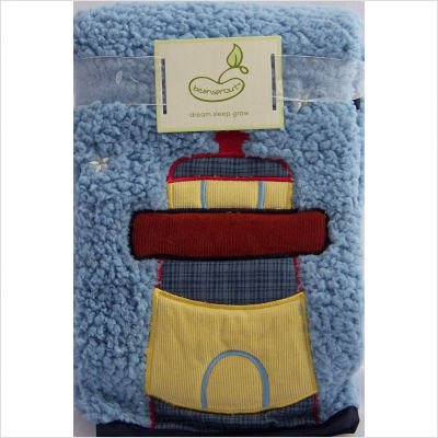 Beansprout Nautical Patch Match Back Blanket, Denim