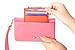 GintaXen Slim Genuine Leather Credit Card Holder Front Pocket Wallet with RFID Blocking - Orange