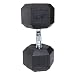 Cap Barbell Rubber Coated Hex Dumbbell with Contoured Chrome Handle