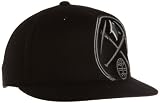 NBA Men's Denver Nuggets Black Flat Brim Flex Hat - Tx85Z, Large/X-Large , Black
