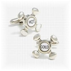 Hot and Cold Faucet Cufflinks