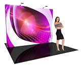 Pop Up Booth Trade Show Display - 10ft Tension Fabric Graphic Booth